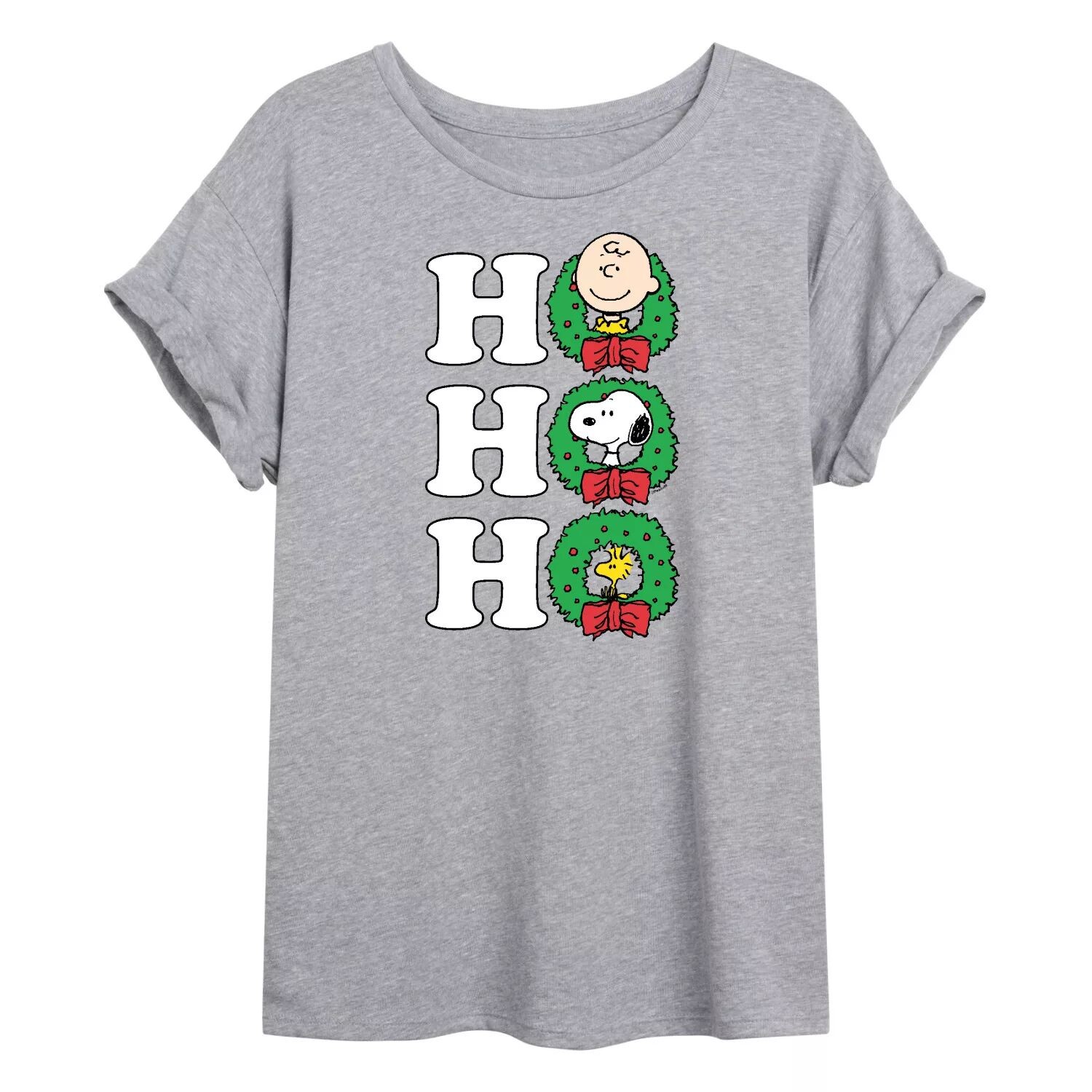 

Детская футболка Peanuts "Ho Ho Ho" с струящимся рисунком Licensed Character