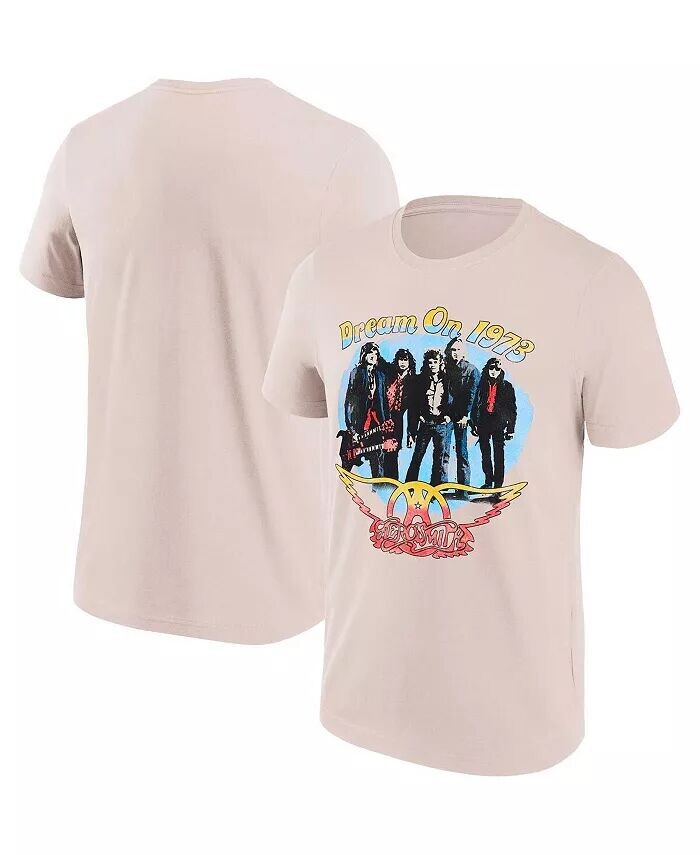 

Мужская и женская коричневая футболка с рисунком Aerosmith Philcos