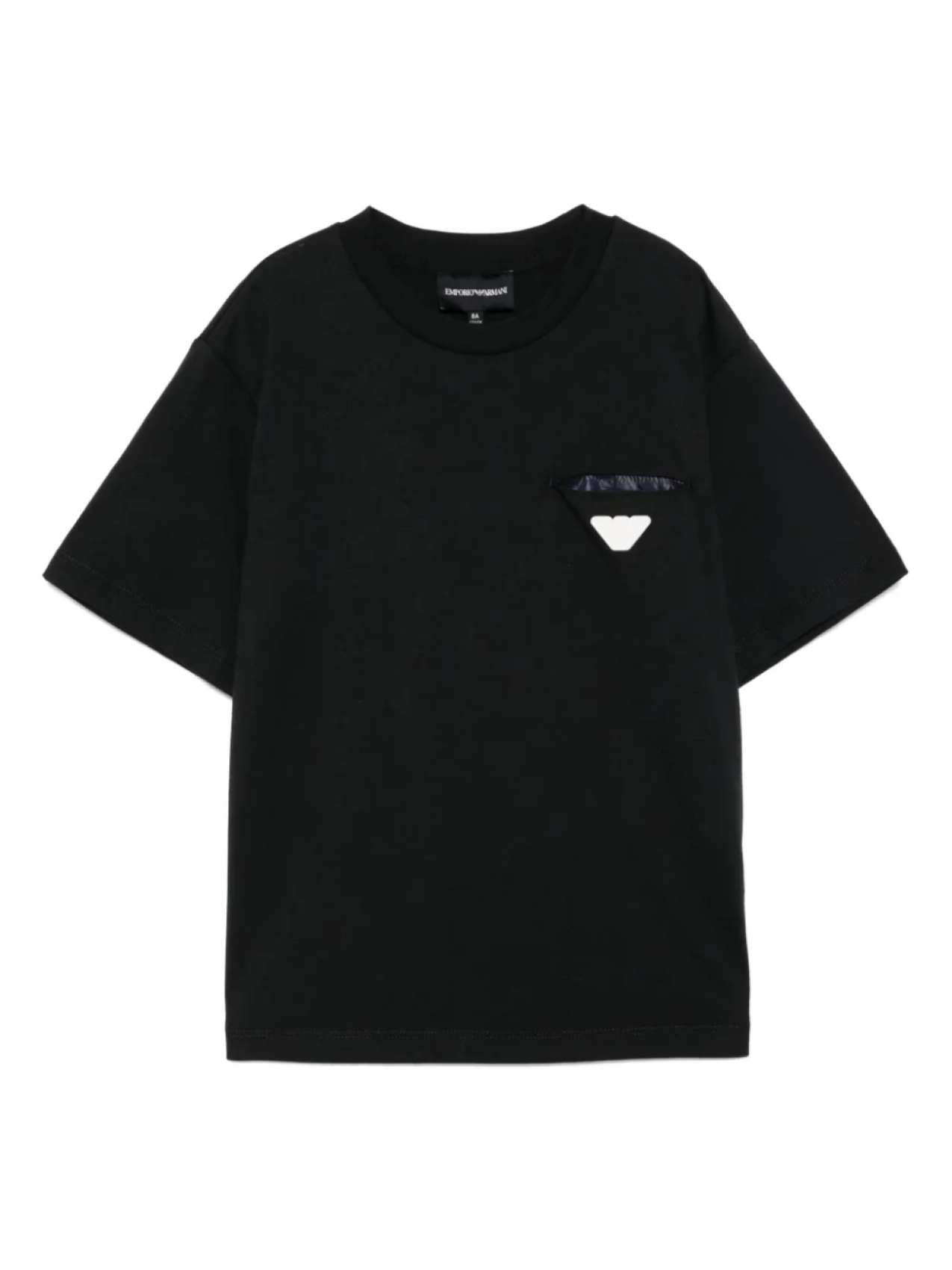 

Emporio Armani Kids футболка с нашивкой-логотипом, черный