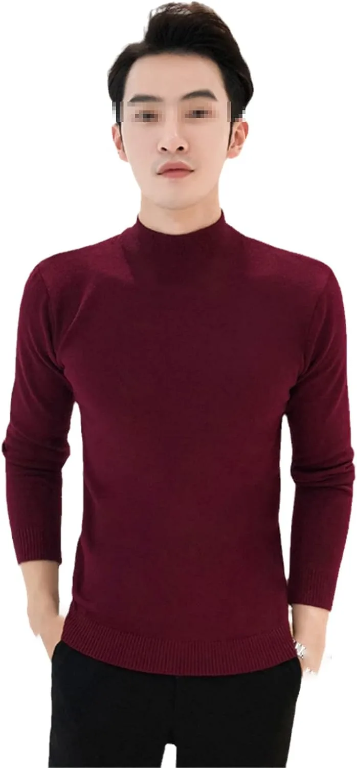

Мужской вязаный свитер с высоким воротом, Slim Fit HOURVNEI