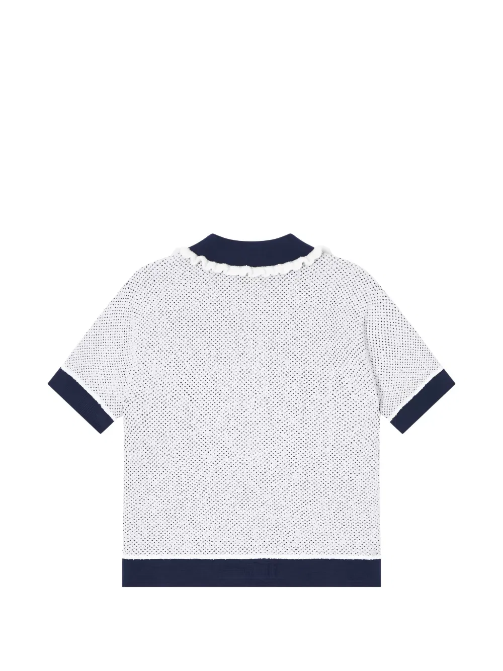 Рубашка-поло с оборками Emporio Armani Kids, белый — фото 2