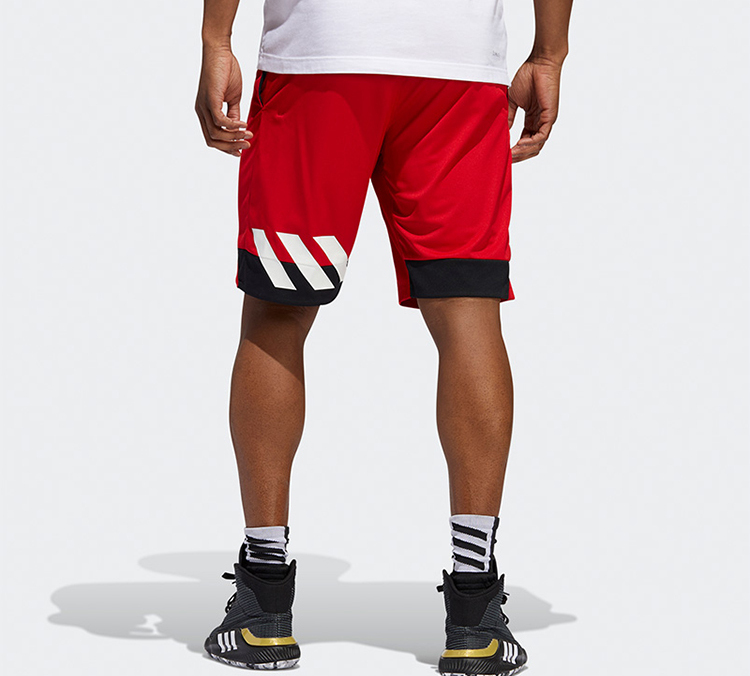 Мужские баскетбольные шорты Adidas светло-алого цвета — фото 4