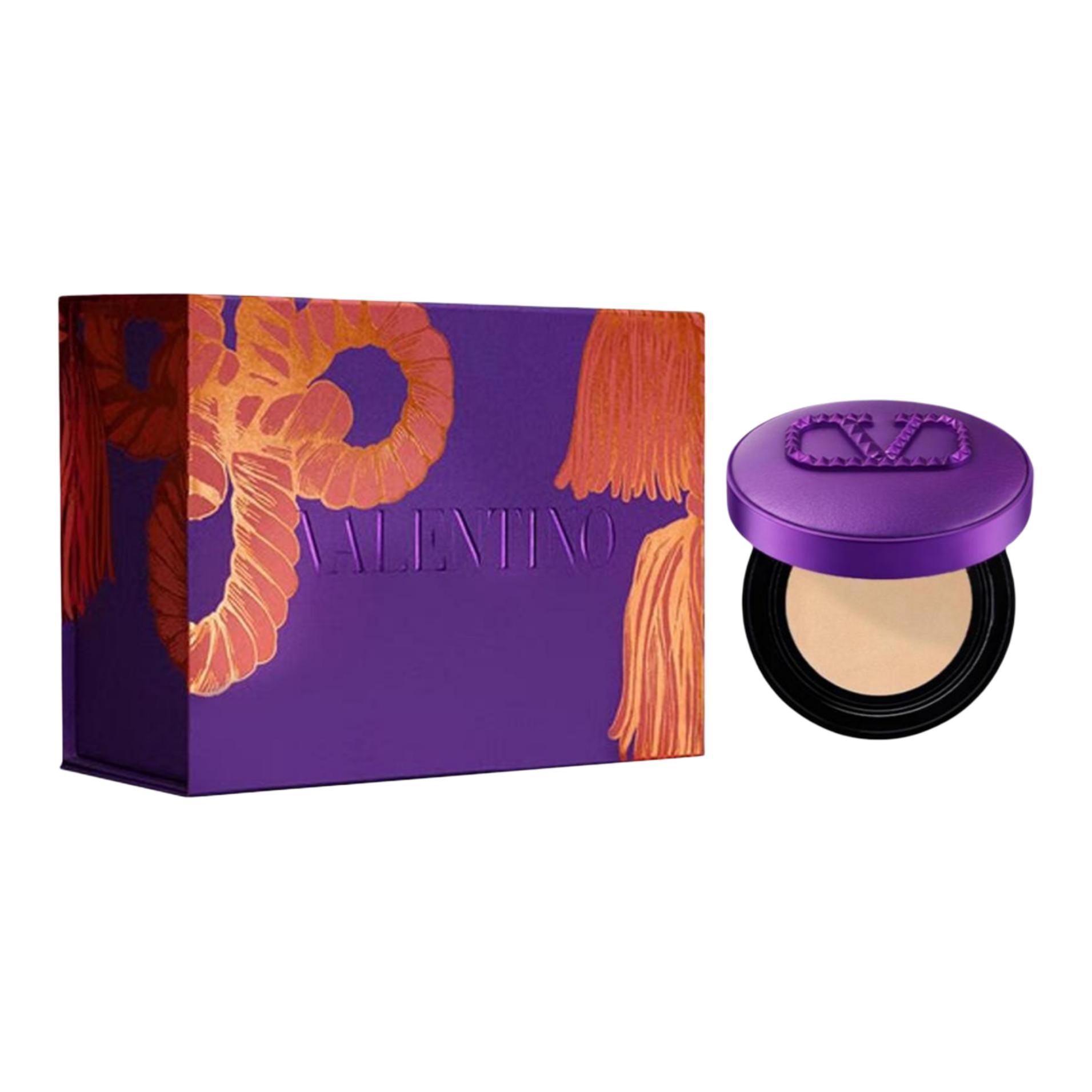 

Valentino Wilderness Purple Limited тональная основа-подушечка dewy, не забивает поры, 12 г