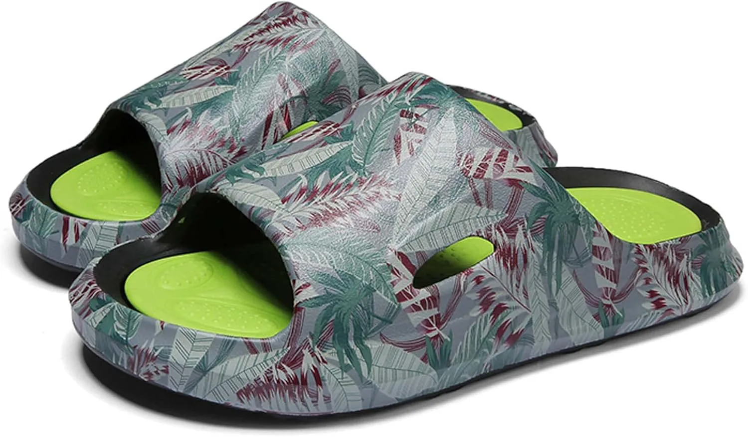 

Летние мужские тапочки сандалии пляжная обувь однотонные дышащие удобные противоскользящие износостойкие уличные модные шлепанцы Generic, серый