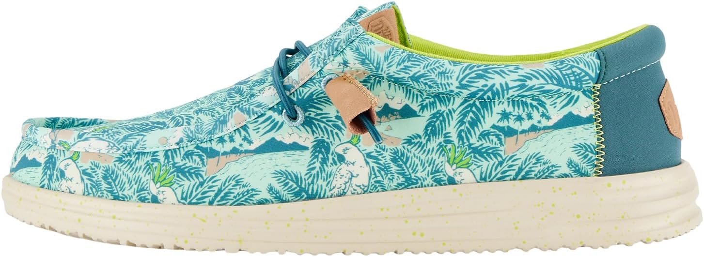 

Мужские слипоны Hey Dude Wally H20 Tropical, Мужская обувь, Мужские лоферы, Удобные и легкие Heydude, голубой