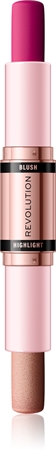 

Крем-румяна и маркер Makeup Revolution Blush & Highlight, Sparkling Wine Shine 2× 4,3 g
