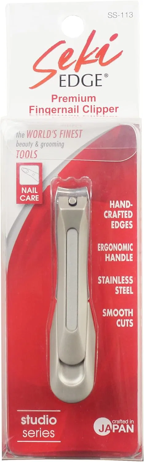 Кусачки для ногтей Seki EDGE SS-113 с изогнутым рычагом и пилкой Seki Edge — фото 2