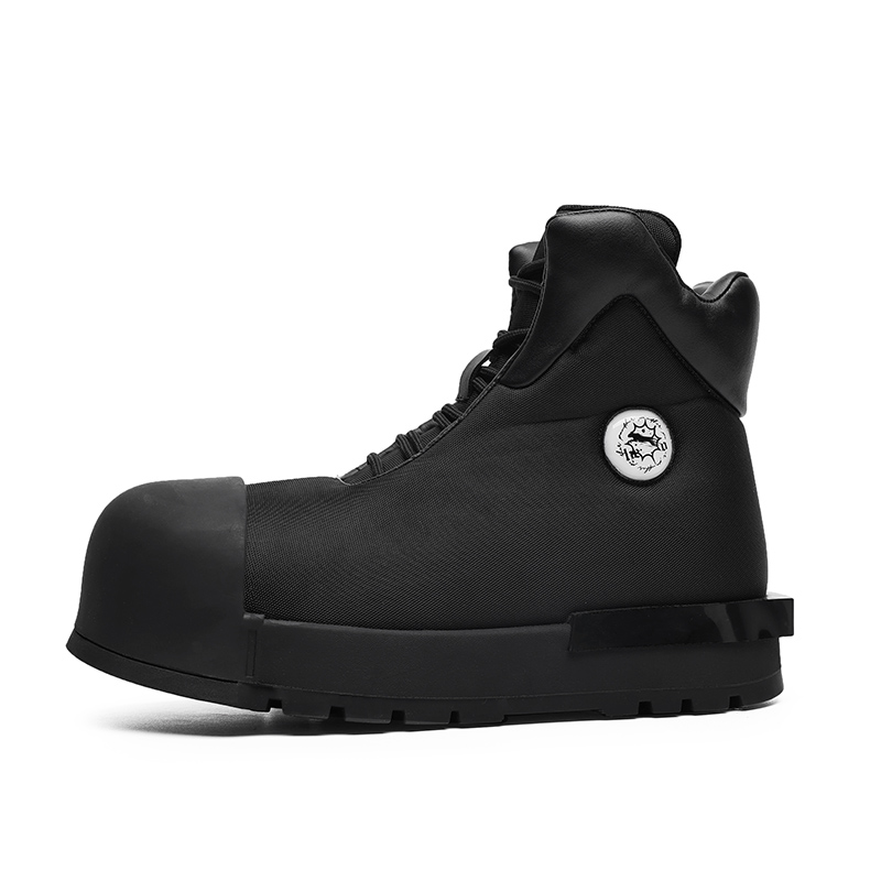 

LUOMAIKE Короткие мартинсы унисекс черные черный верх черная подошва, цвет Black Upper Black Sole