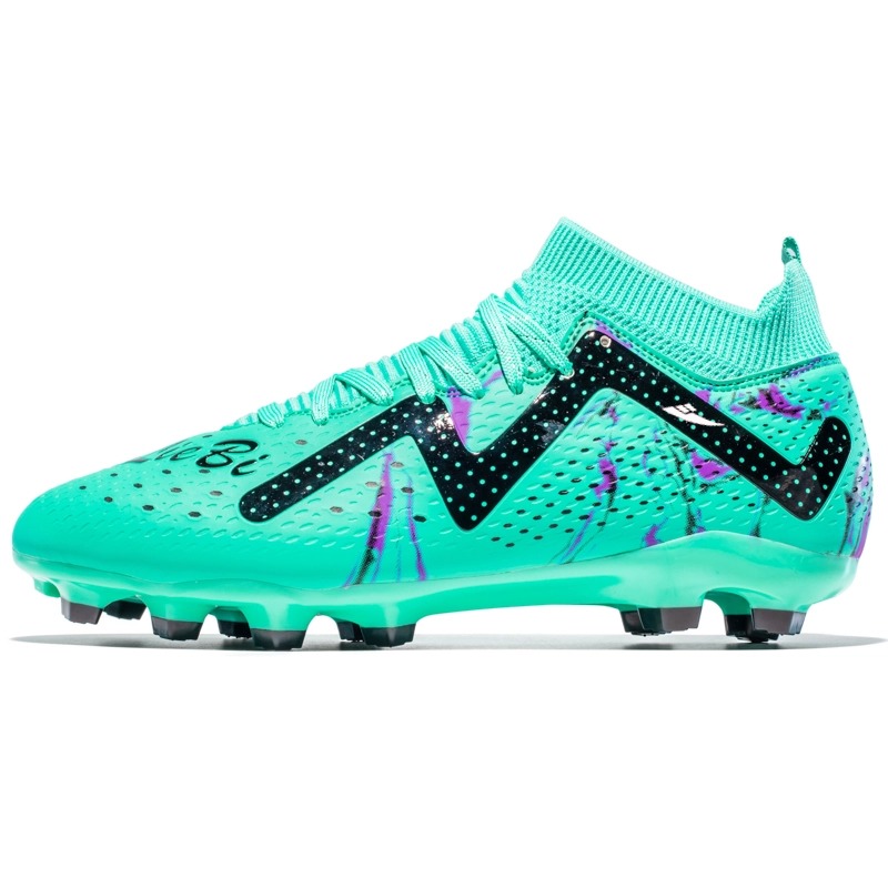 

Kuding Унисекс футбольные бутсы мидтоп черно-белые сине-белые розово-зеленые зеленые с длинными шипами, цвет Green (Long Stud)