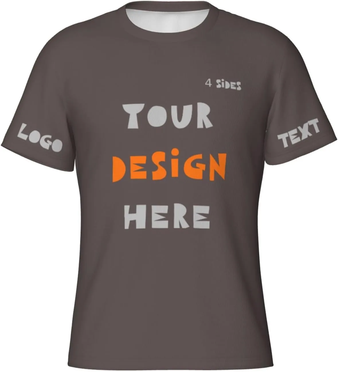 

Футболка с принтом на 4 сторонах