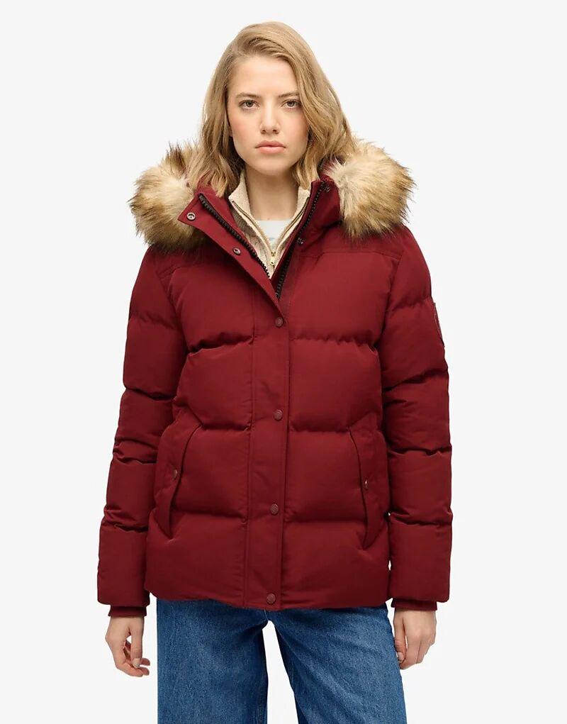 

Куртка-пуховик Superdry Everest Five Baffle в цвете Stanton Red