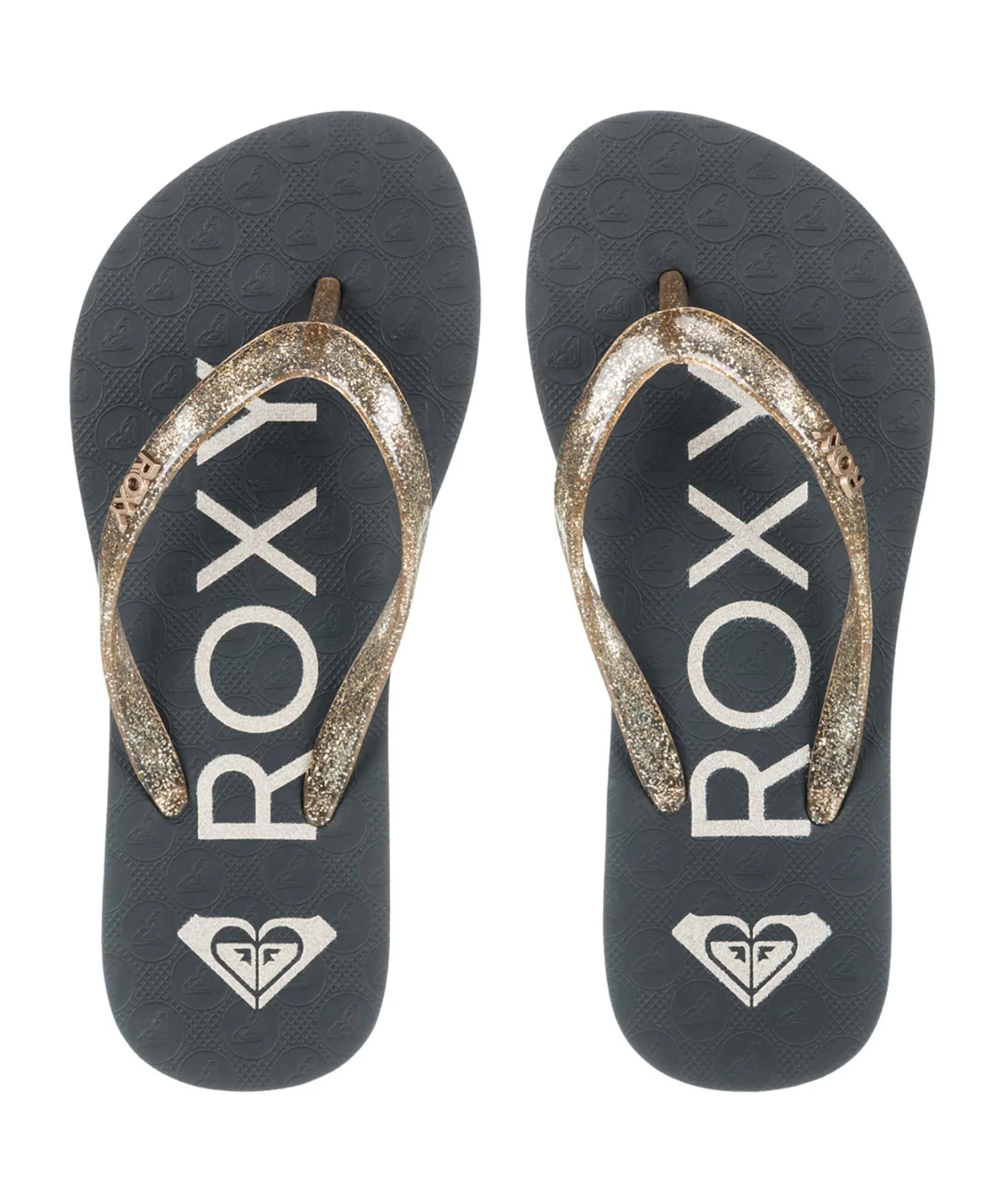Детские пляжные сандалии ROXY RG VIVA SPARKLE с глиттером синие — фото 2
