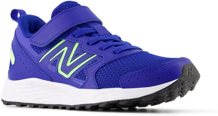 Кроссовки New Balance детские унисекс Fresh Foam 650 V1 с эластичными шнурками и верхней застежкой, Team Royal/Bleached Lime Glo — фото 4