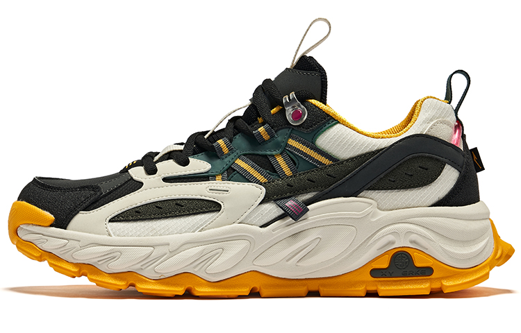 

Erke Кроссовки мужские низкие бежево-черные с амортизацией и износостойкостью