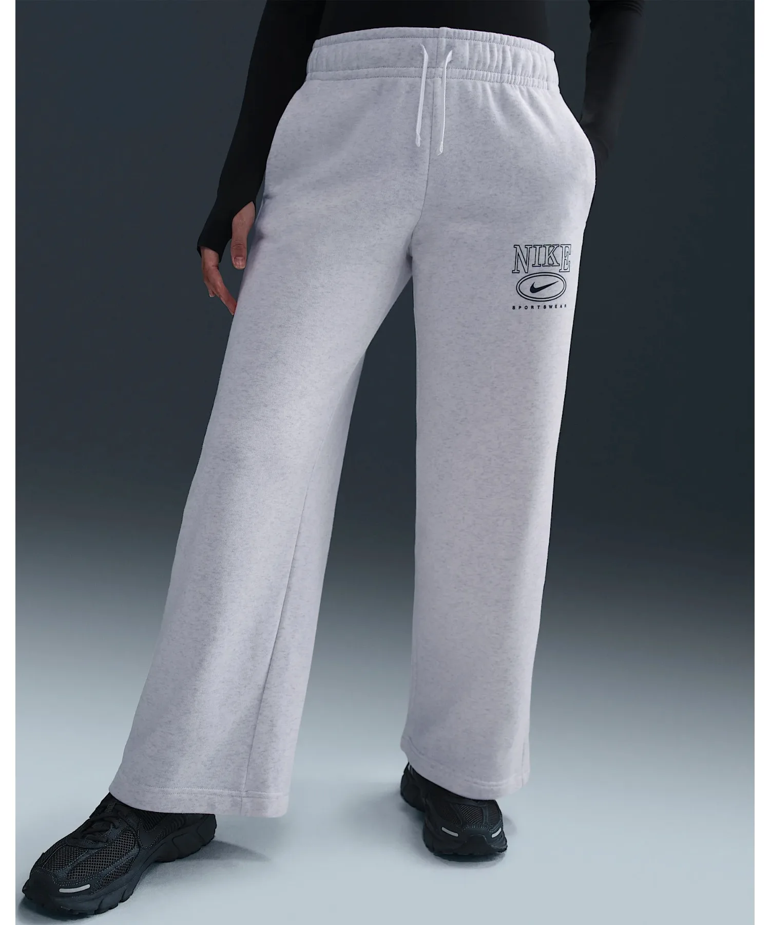 Женские спортивные брюки из флиса Nike AS W NSW CLUB FLC MR GX WI серые
