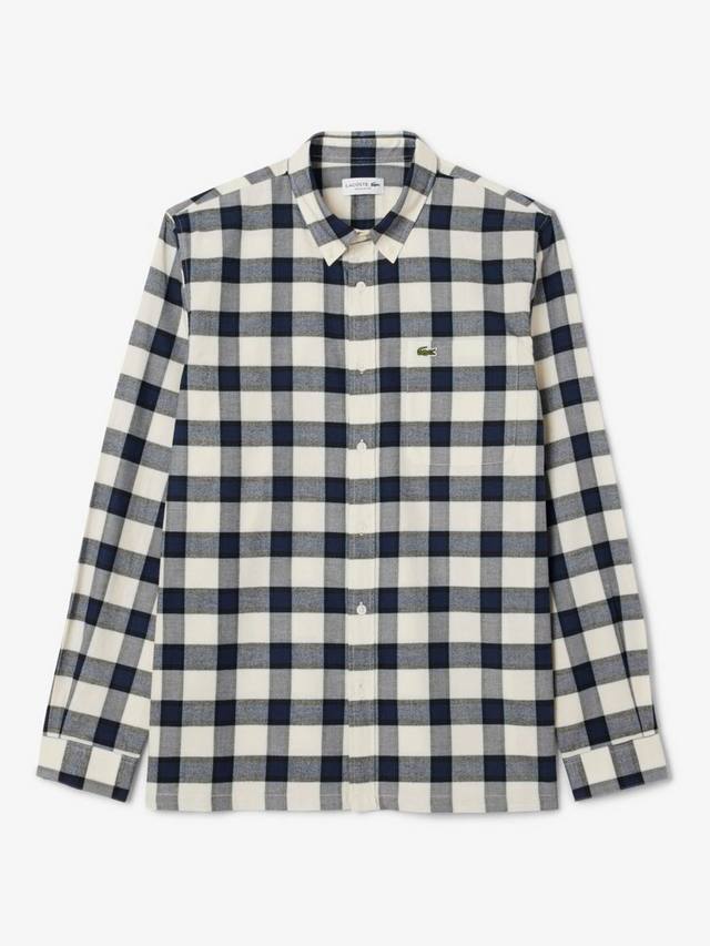 

Хлопковая рубашка с длинным рукавом и воротником Lacoste