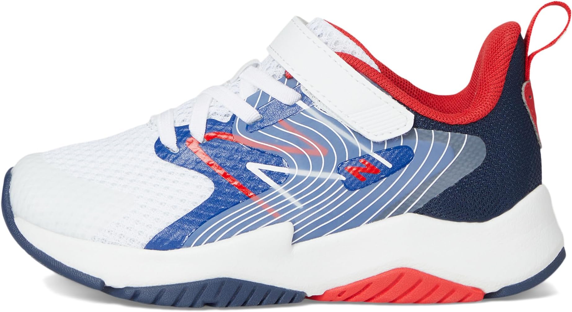 Кроссовки New Balance Kids Rave Run v2 Bungee Lace with Top Strap, цвет Team Royal/White/True Red — фото 4