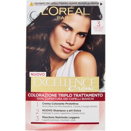 

Крем-краска для волос Paris Excellence Каштан Темный N3, L'Oreal