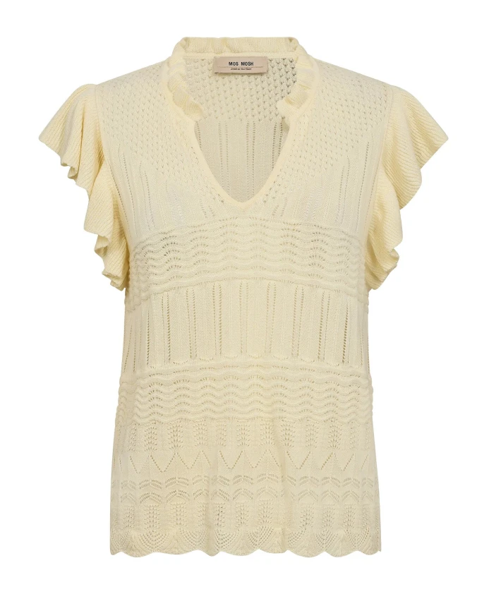 

Вязаная блузка с рукавами-воланами Mos Mosh, бежевый