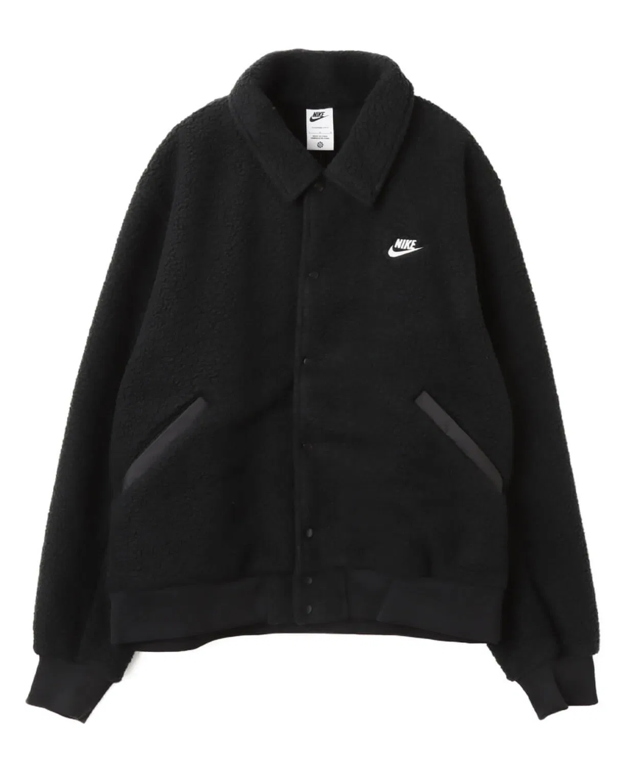 Куртка Nike Club Sherpa Coaches Jacket мужская, чёрная