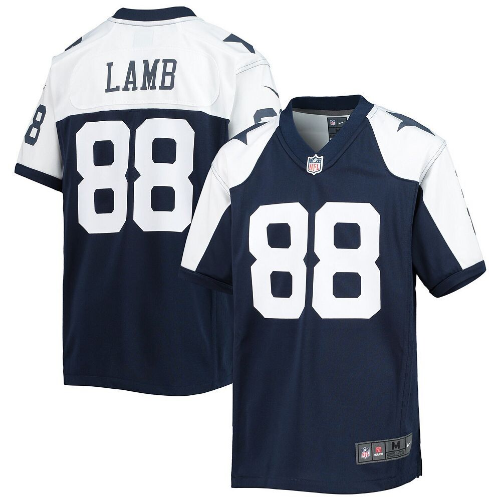 Молодежная футболка Nike CeeDee Lamb Navy Dallas Cowboys Alternate Team Game, цвет Cow Navy