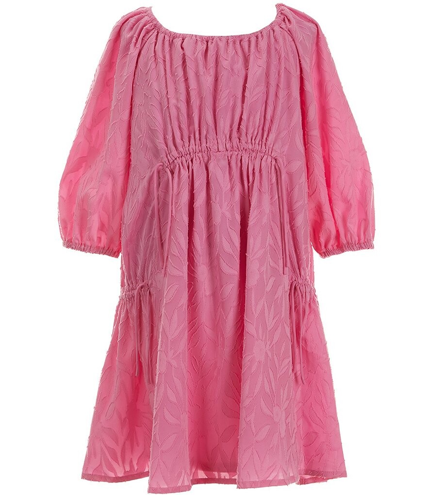 

Платье большого размера на талии с рукавами 3/4 для девочек 7–16 лет GB, розовый