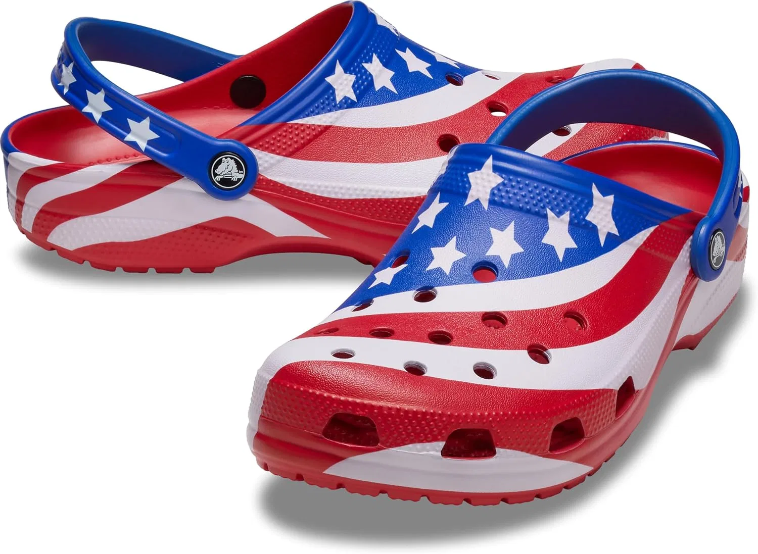 Классические сабо Crocs унисекс для взрослых с американским флагом, Multicoloured