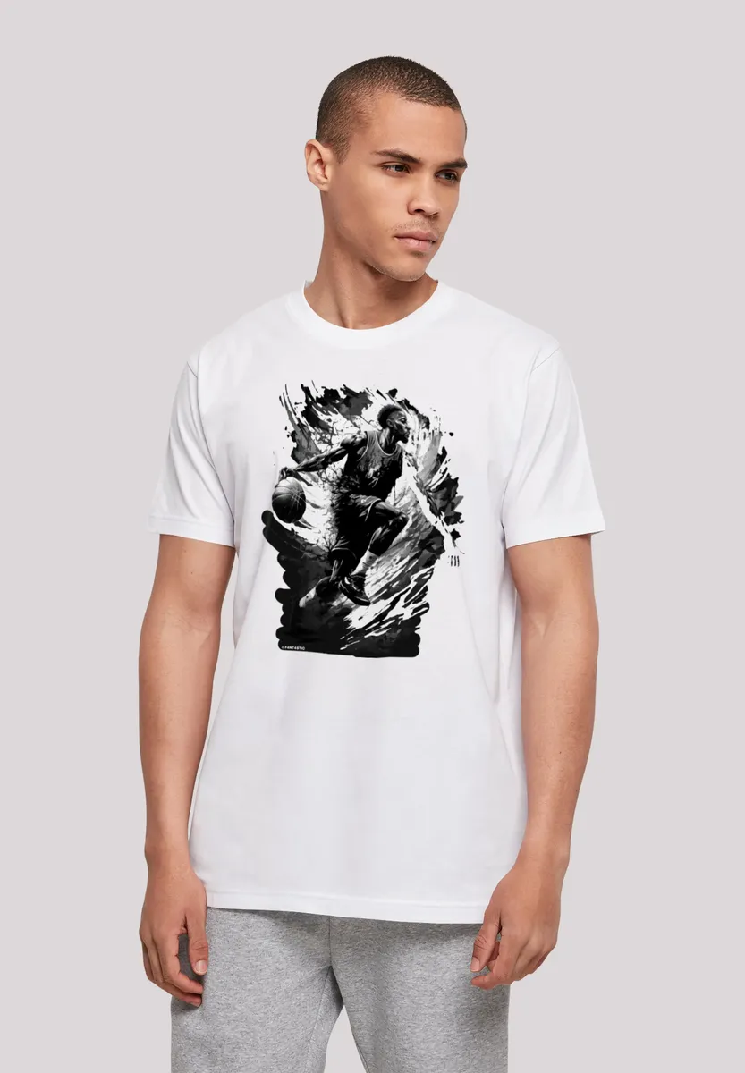 

F4NT4STIC Футболка "Basketball Splash Sport UNISEX", принт, белый