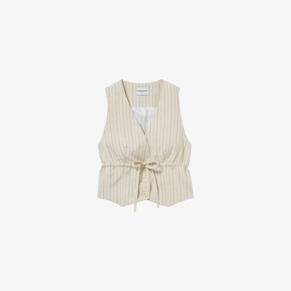 

Жилет Claudie Pierlot костюмный с кулиской, бежевый