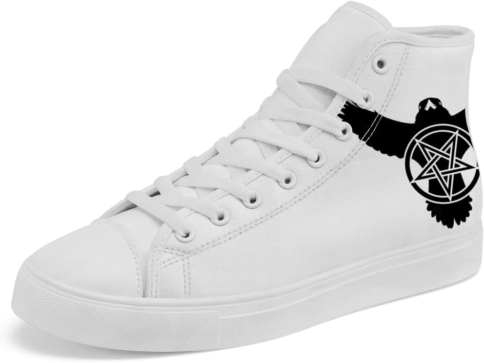 

Мужские и женские высокие кеды chebing Raven на шнуровке, повседневные кроссовки из хлопка, белый