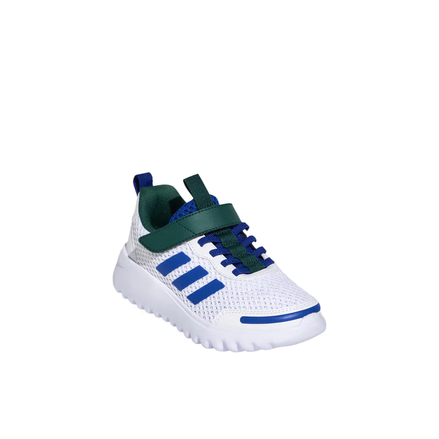 Кроссовки детские Playflow EL Synthetic Leather, Textile Low top Casual Shoes Kids' Adidas, White/Collegiate Blue/Forest Green — фото 4