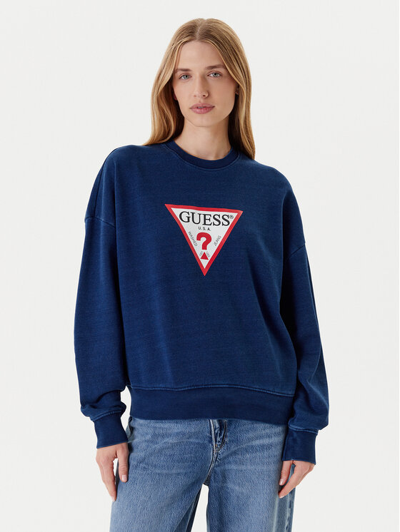 

Толстовка оверсайз W5YQ12 KCXQ1 Guess Jeans, синий