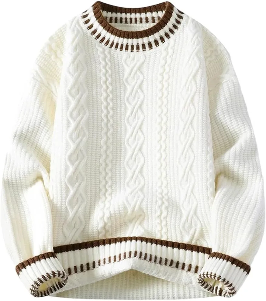 

Мужской модный вязаный свитер O-Neck свободного кроя