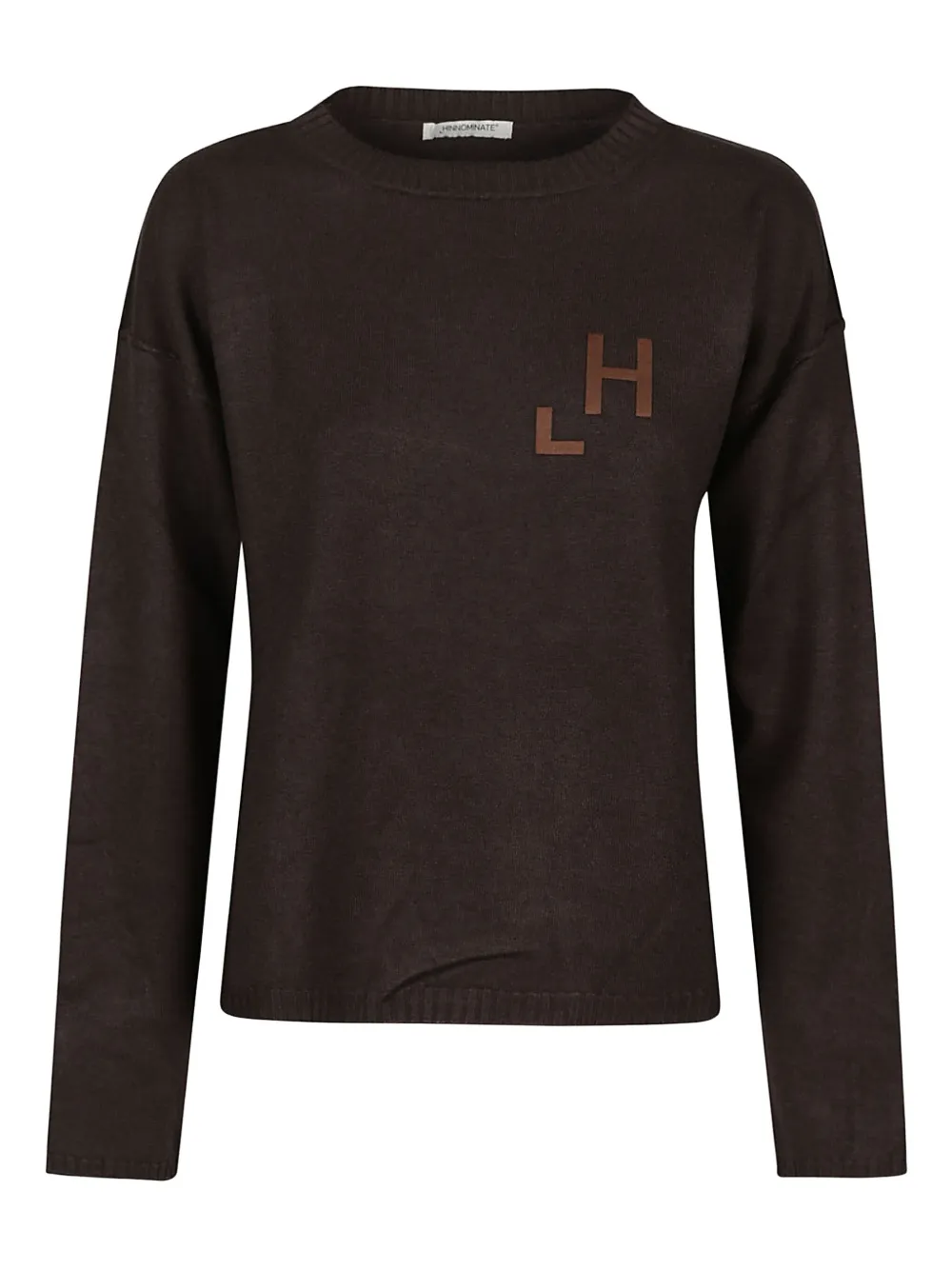 

Свитер с нашивкой-логотипом HINNOMINATE, коричневый