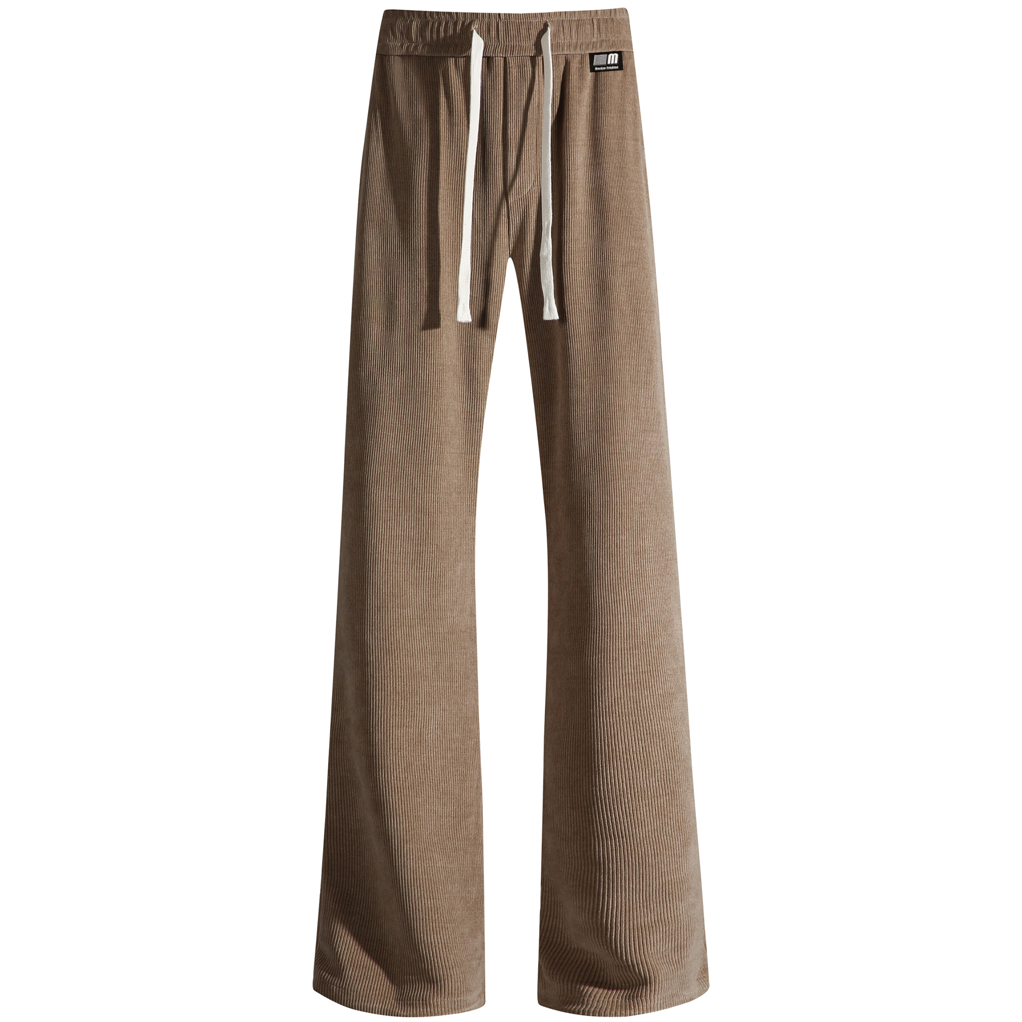 

Повседневные брюки Unisex утепленные с флисовой подкладкой прямого кроя Mackyo, milk tea fleece-lined[fall winter fleece-lined non-bulky]