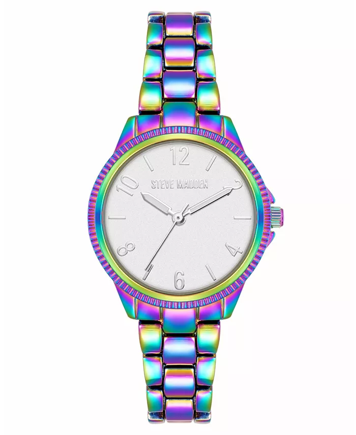 

Женские повседневные часы-браслет с радужным покрытием, 30 мм Steve Madden