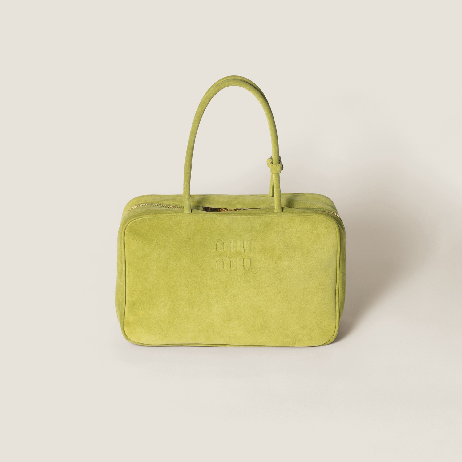 

Сумка beau из замши MIU MIU, темно-зеленый