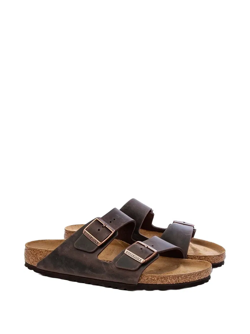 Сандалии Arizona из промасленной кожи BIRKENSTOCK, коричневый — фото 2