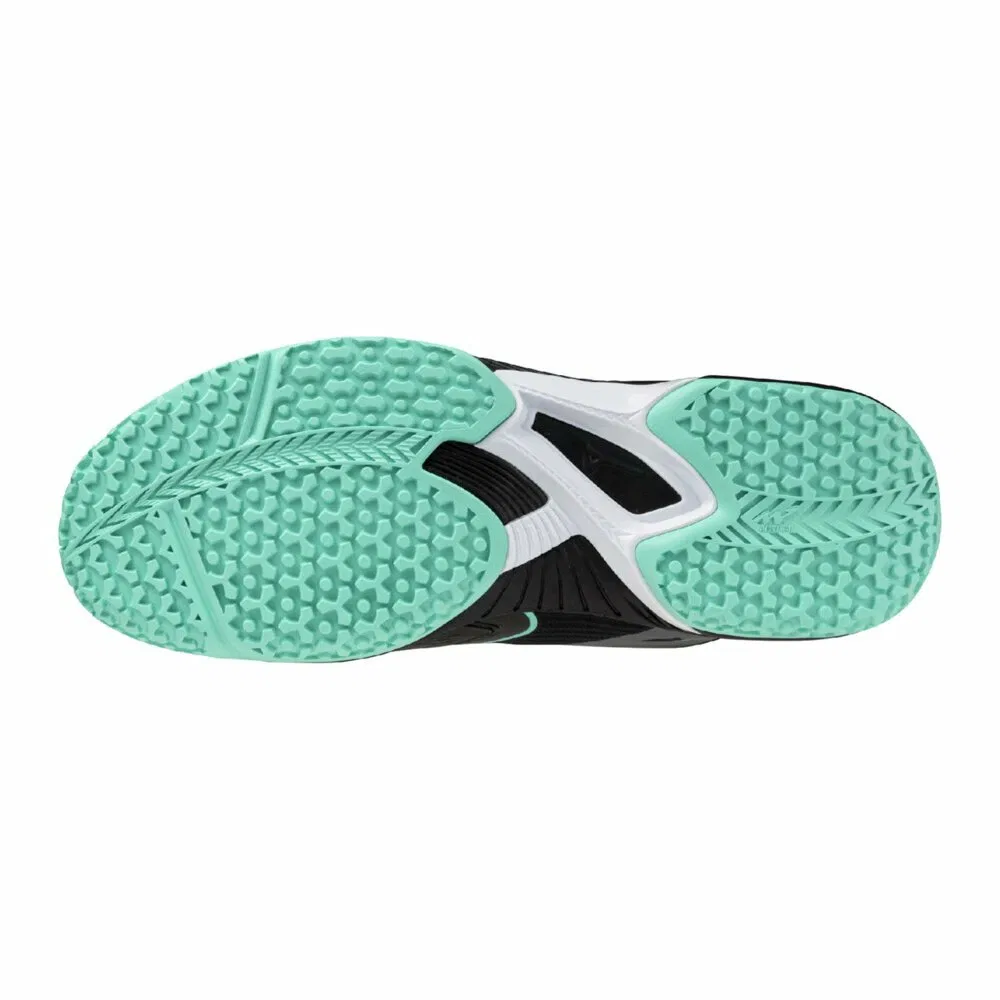 Теннисные кроссовки «Wave Exceed 6 Wide OC» от Mizuno, Black X Green — фото 2