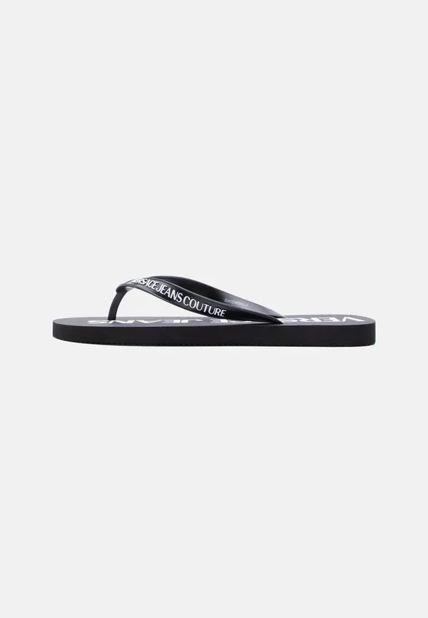 Сандалии fondo с т-образным ремешком Versace Jeans Couture, Black/White