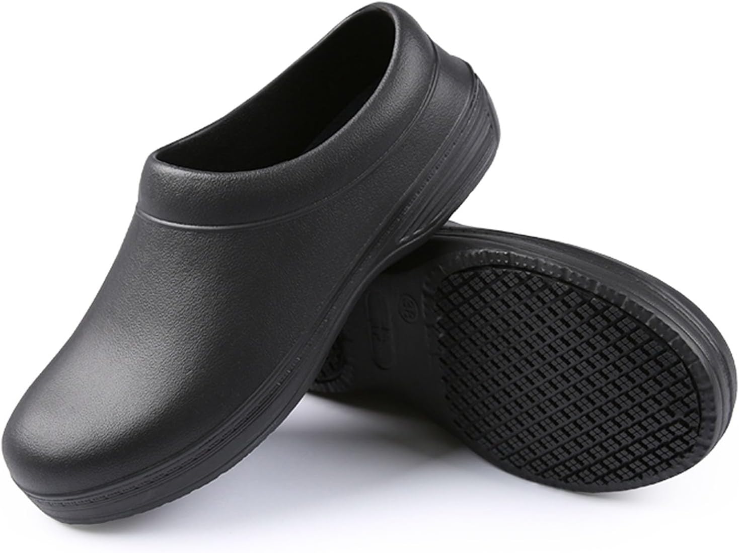 

SECHRITE Кроссовки для шеф-повара для женщин и мужчин, противоскользящие, для работы в саду и на кухне, водонепроницаемые, медицинские сабо, обувь для сферы общественного питания, черный