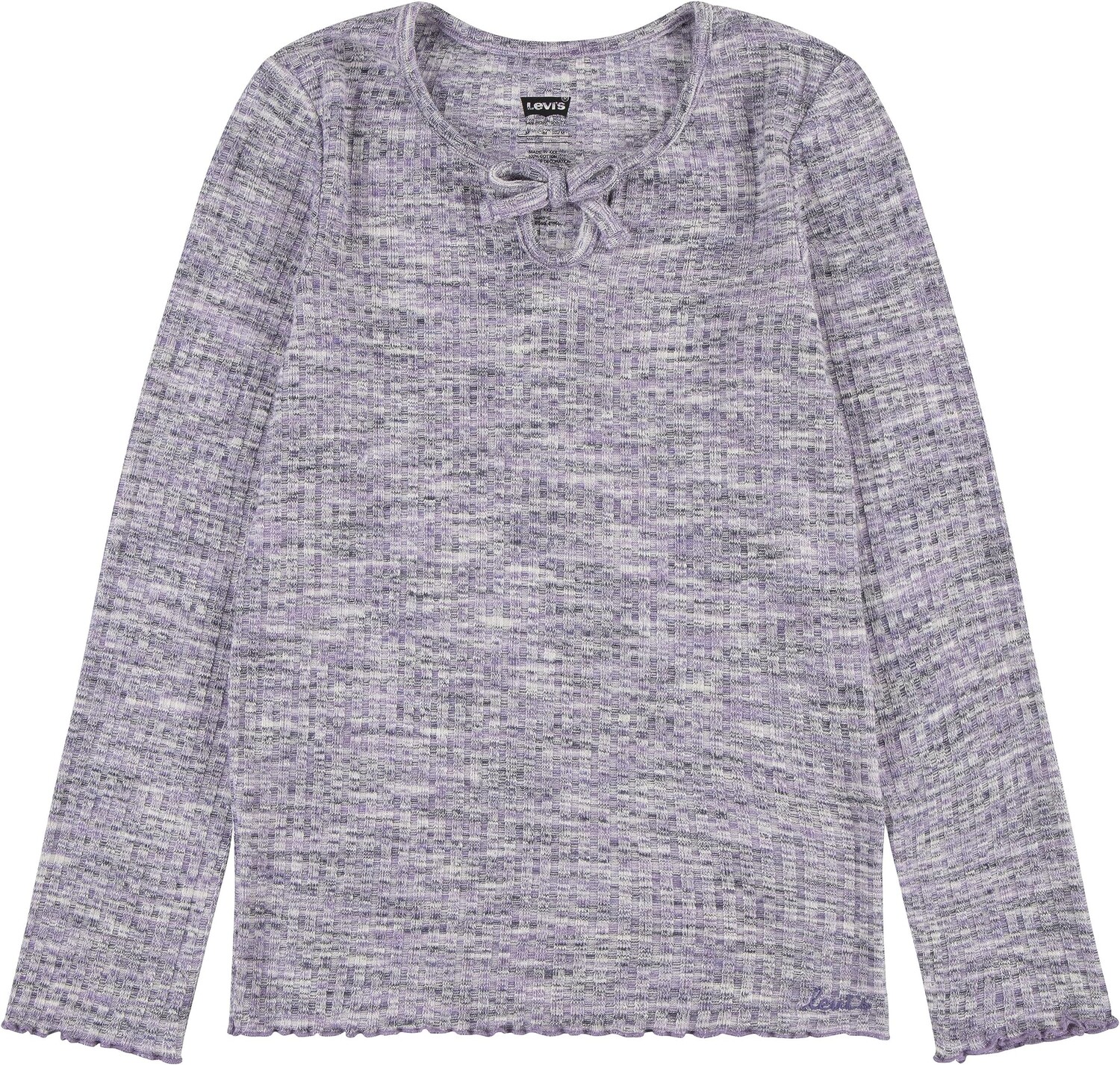 

Топ Levi'S Long Sleeve Space Dye Rib Knit Top, цвет Purple Rose