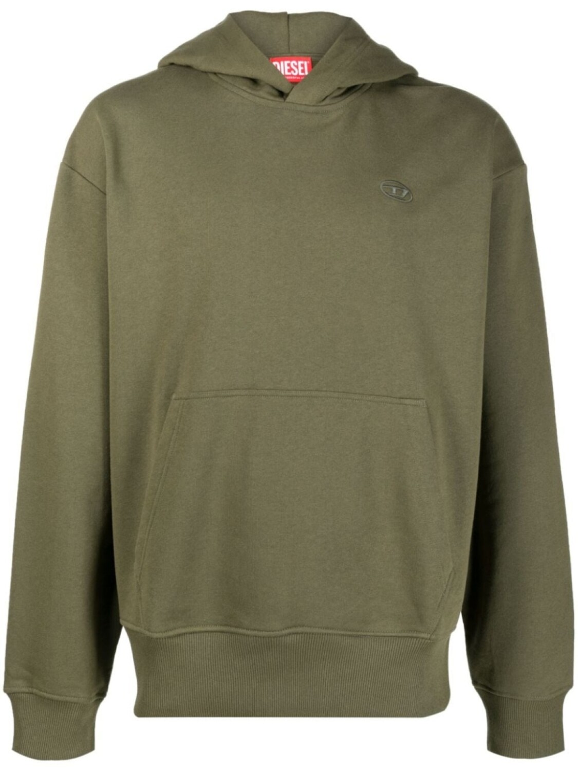 

Diesel худи Macs с вышитым логотипом, зеленый