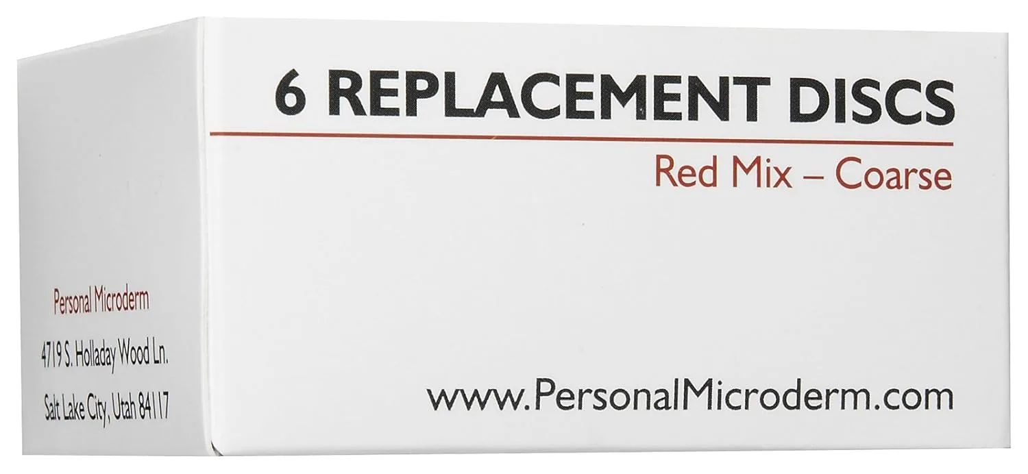 Сменные диски для микродермабразии PMD Personal Microderm - в комплекте 6 дисков и 1 фильтр - для использования с моделями Classic, Plus, Pro, Man и Elite. 1 штука (1 шт.) Pmd Beauty, Red - Very Coarse — фото 2