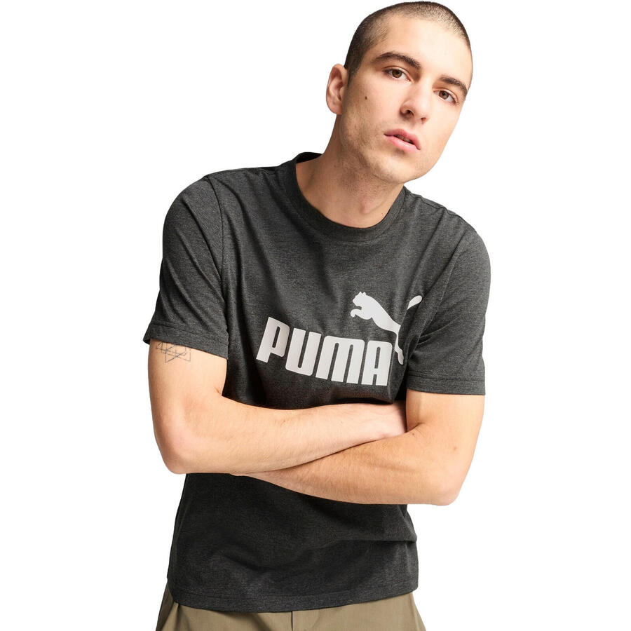 

Футболка Puma Ess No. 1 Logo Heather Tee, черная, мужская