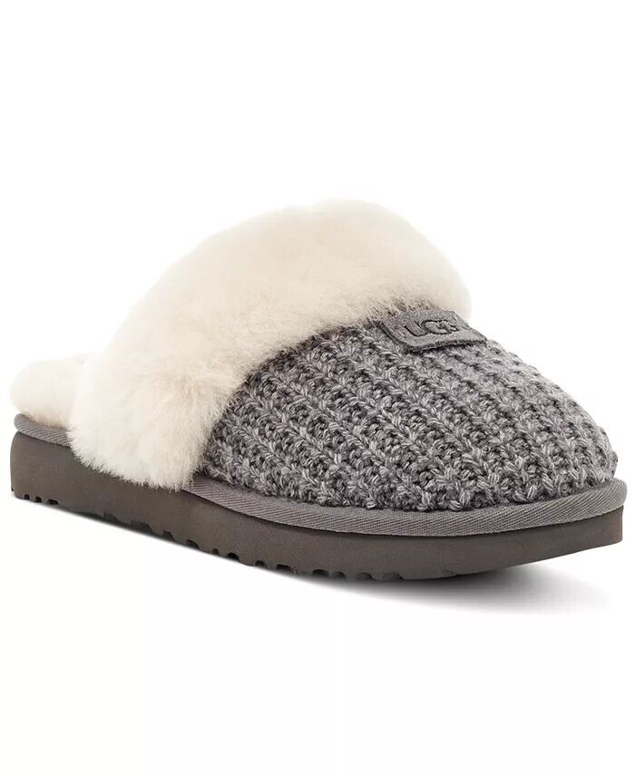 Уютные женские тапочки из искусственной овчины UGG®, серый
