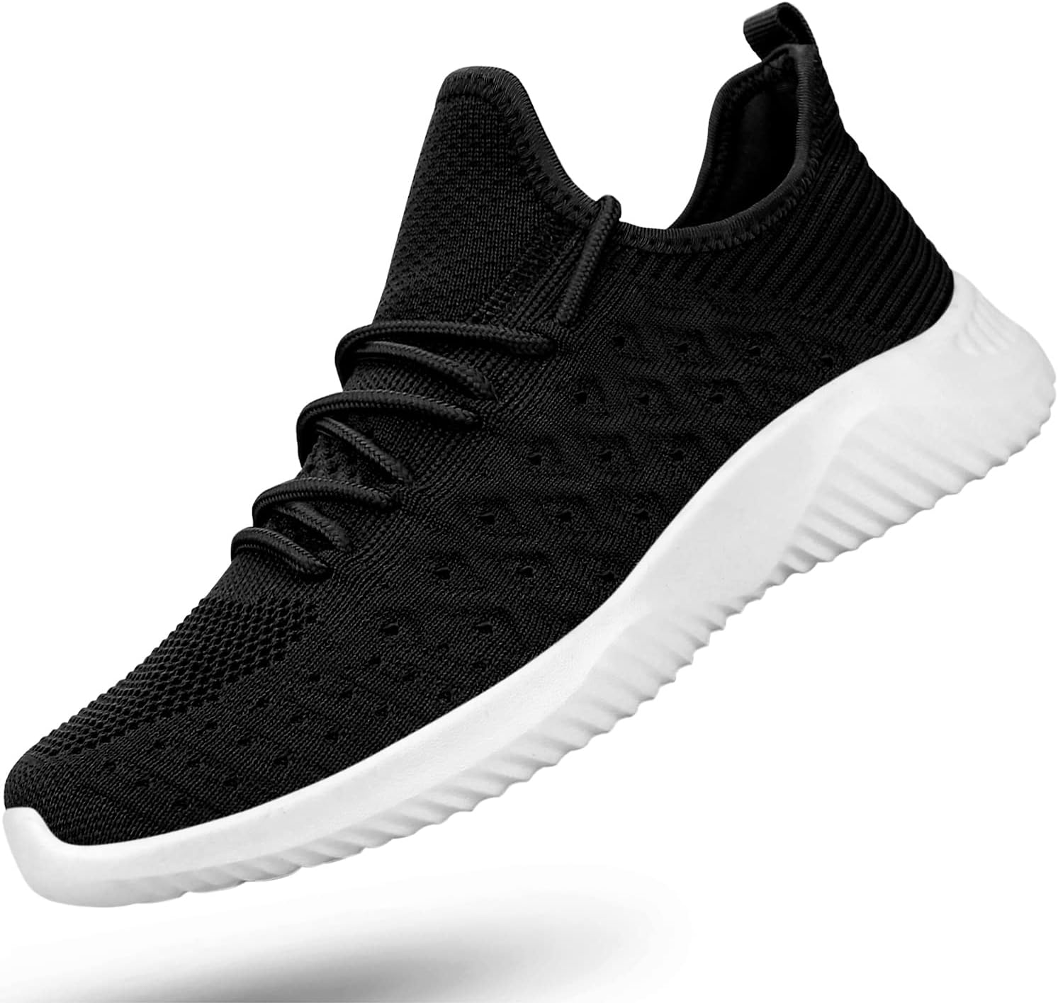 

Мужские слипоны Feethit для ходьбы, легкие, дышащие, с нескользящей подошвой, комфортные модные кроссовки для мужчин, белый/черный