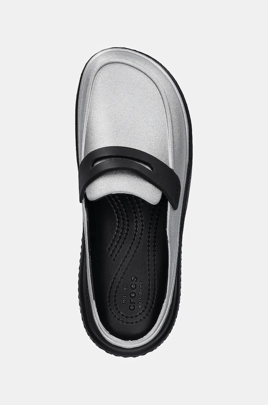 Классические сабо Stomp Metallic Loafer с металликом Crocs, серебряный — фото 4