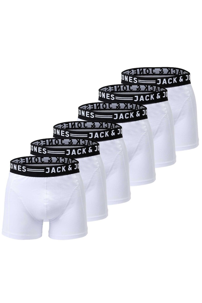 

Боксеры с логотипом на поясе - 6 пар Jack & Jones, белый