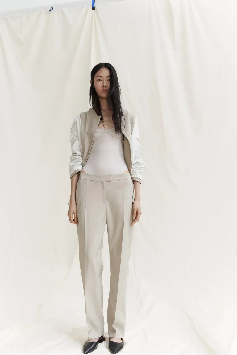 

Узкие брюки H&M, бежевый